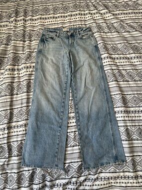 PacSun Light Blue Wide-Leg Low-Rise Jeans